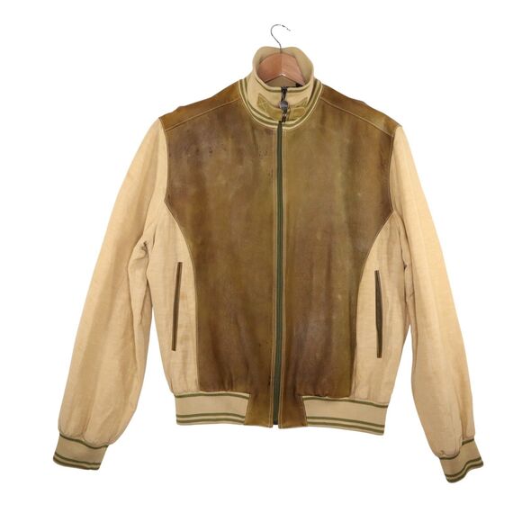 Brioni Other - Vintage 70's 80's Brioni ROMA Calfskin Leather Linen Cotton Silk Jacket Men's 44